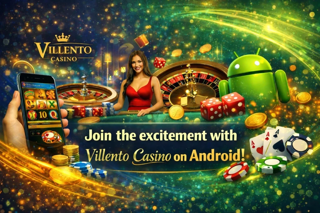 Villento Casino Android App - Play Anytime, Anywhere with fast loading, exclusive promotions, and seamless gaming.